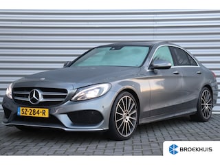 Mercedes-Benz C180 156PK AMG LINE PREMIUM PLUS UPGRADE AUTOMAAT / NAVI / LEDER / CLIMA / FULL-LED / PDC / 19" LMV / PANO. DAK / BLUETOOTH / CRUISECONTROL / NIEUWSTAAT !!