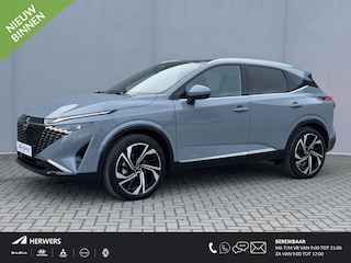 Nissan Qashqai 1.3 MHEV Xtronic Tekna Plus / Fabrieksgarantie tot 07-2028 / Panoramadak / HUD / ACC Cruise / 360° Camera / BOSE / Alcantara & Lederen bekleding / Elektr. Stoelen + Memory / Massage Functie / Elektr. Klep / DAB /
