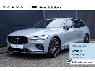 Volvo V60 T6 Plug-in hybrid AWD Plus Dark | Trekhaak | Verwarmbare voorstoelen+stuurwiel+achterbank | Rondom zichtcamera | Premium audio by Harman Kardon | Verwarmbare voorruit | 18 inch Lichtmetalen velgen