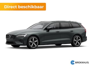 Volvo V60 2.0 T8 Plug-in hybrid AWD Ultra Dark | Elektrisch glazen panorama-dak | Extra getint glas | Head-up display