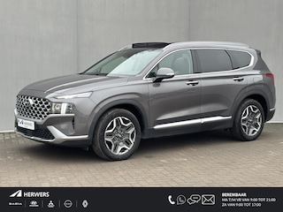 Hyundai Santa Fe 1.6 T-GDI PHEV Premium Sky / Dealer Onderhouden / Fabrieksgarantie tot 11-2027 /Lederen interieur / Schuif-kanteldak / 1.350 kg Trekgewicht / Verwarmde stoelen + stuurwiel + gekoelde stoelen / Keyless entry / Navigatie / Camera / LMV / HUD /