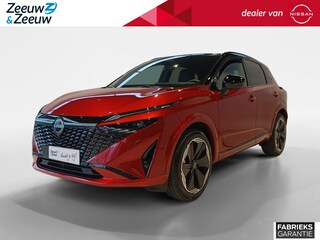 Nissan Qashqai 1.3 MHEV Xtronic N-Design *1800kg trekgewicht*Cold pack*360grd camera*parkeersensoren voor en achter*Panoramisch dak*Applecarplay&Androidauto*Google navigatie*20inch LM wielen*Pro-pilot*Suede bekleding*