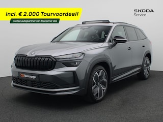 Skoda Kodiaq 1.5 TSI PHEV Sportline Business 204PK DSG Pano-schuifdak, matrix led, trekhaak, Canton sound, adaptive cruise, side assist, stoelverwarming voor & achter, stuurwielverwarming, keyless, alarm, 20" lichtmetaal