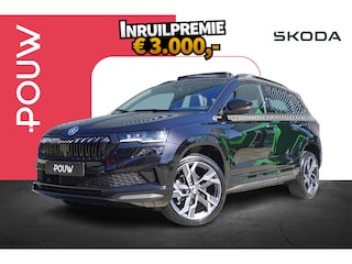 Skoda Karoq 1.5 TSI 150pk DSG ACT Sportline Business | LMV 19'' | Glazen Panorama-dak | Trekhaak Uitklapbaar