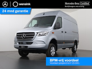 Mercedes-Benz Sprinter 319 CDI L2 H2 Select 4x4 | 3 zits | LED | Stoelverwarming | Dubbele Schuifdeur L + R | Achteruitrijcamera | Automaat | Trekhaak | Vloer en Wand Betimmering | Parkeersensoren | 4WD | 4MATIC |