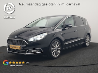 Ford S-MAX 2.0 Vignale 7 Persoons 241pk Dealer O.H. | Panodak | Adaptive Cruise | 360 Camera | Lederen Comfortstoelen Memory & Verwarmd | Apple Carplay | Stuur Verwarmd | Keyless | Sfeerverlichting | Blis | Navigatie | DAB |