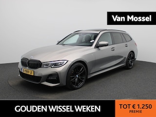 BMW 3-serie Touring 318i High Executive M-Sport | Automaat | Panoramadak | LMV | Navigatie | Stoel verwarming | Virtual cockpit | Leder|  Parkeer sensoren | Elec. achterklep | Virtual cockpit | Camera | Climate control | Cruise control | DAB |