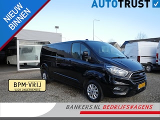 Ford Transit Custom 2.0 TDCI 130PK, L2, Limited, Dubbel Cabine, 2 x Schuifdeur, Airco