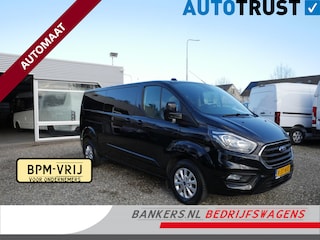 Ford Transit Custom 2.0 TDCI 130PK, L2, Limited, Dubbel Cabine, 2 x Schuifdeur, Airco