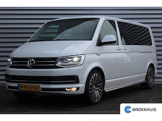 Volkswagen Transporter 2.0 TDI 204PK L2H1 DC 4MOTION HIGHLINE AUTOMAAT / NAVI / LEDER / CLIMA / FULL-LED / PDC / 19" PALMERSTONE / CAMERA / SIDEBARS / MARGE / PARELMOER / DUBBELE SCHUIFDEUR / TREKHAAK / ADAPT. CRUISECONTROL !!