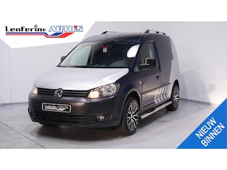 Volkswagen Caddy 1.6 TDI 75 pk Airco, Apple Carplay, APK 11-2026 Two Tone Blauw/Zilver, 17" LMV