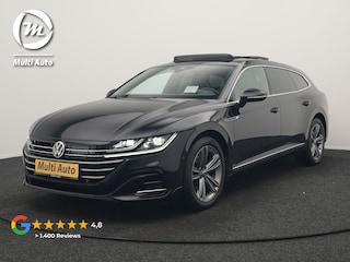 Volkswagen Arteon 1.4 TSI eHybrid R-Line Business+ Plug In Hybrid 218pk Dealer O.H PHEV | Panodak | Trekhaak af Fabriek | Adaptive Cruise | Lederen Sportstoelen Massage & Memory | 360 Camera | Head Up | Stuurverwarming | Virtual | BLIS |