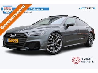 Audi A7 Sportback 55 TFSI quattro Pro Line S | Incl. 12 maanden garantie | Schuif/kantel panorama dak | 360° camera | Head-up display | Wegklapbare trekhaak | Matrix koplampen | Soft close | Memory zetels | Dode hoek detectie | Elektrische achterklep | Bowers & Wilkens | Standkachel |
