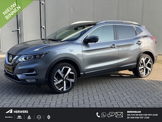 Nissan Qashqai 1.2 Tekna + / Trekhaak / Distributieketting Vervangen 5-2024 / Stoelverwarming / Panoramadak / Voorruitverwarming / Navigatie / Cruise Control /All Season Banden