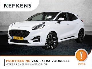 Ford Puma 125PK Hybrid ST-Line X | AppleCarplay/AndroidAuto | Armsteun | B&O | Winterpack | Camera | Climate Control | Adaptieve Cruise Control | Dodehoekdetectie | LEER/Stof | Navigatie | Isofix | LED lampen | Privacy Glass | Parkeersensoren |