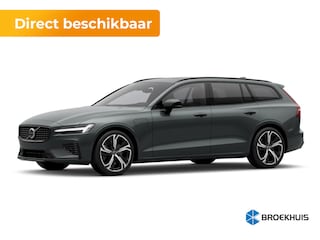 Volvo V60 2.0 T6 Plug-in hybrid AWD Ultra Dark | Elektrisch glazen panorama-dak | Extra getint glas | Head-up display