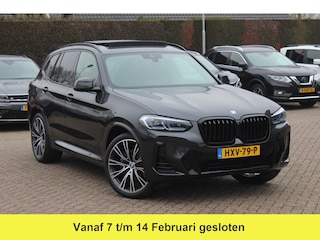BMW X3 xDrive30e High Exe. M Sport / Trekhaak / Panoramadak / Head-up / Camera / Intr.voorverwarming / Laser LED / Keyless / Sfeerverlichting / 21'' / Leder / Elektr. stoel / Dodehoek / DAB / Cruise Control