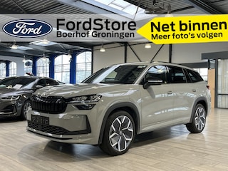 Skoda Kodiaq 1.5 TSI PHEV 204 pk Sportline | Stoelverw. | Stuurverw. | El. a. klep | El. verst. stoel + geh. | LED | 19" | Keyles entry |