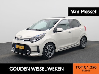 Kia Picanto 1.0 T-GDi GT-Line 5p | Navigatie | Schuifdak | Apple Carplay / Android Auto | Achteruitrijcamera | Stoel- Stuur verwarming | Leder | Parkeersensoren | Climate Control | Lichtmetalen Velgen |