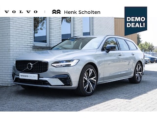 Volvo V90 T6 350pk Plug-In Hybrid Aut AWD Plus Dark | Verwarmbare voorstoelen en achterbank | Verwarmbaar stuurwiel | Lederen bekleding | Premium audio by Harman Kardon | Apple carplay/Android auto | Parkeercamera achter | Elektrisch verstelbare voorstoelen met geheugen | BLIS