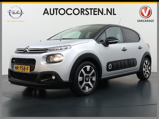 Citroën C3 111PK Automaat Panoramadak Navi Ecc Camera Apple Carplay Android Auto Cruise Control Pdc S&S Shine Regen-Lichtsensor Lmv 17" Privacy Glas Isofix Keyless Rijstrooksensor Verkeersbord detectie Origineel Nederlandse Auto Dealeronderhouden