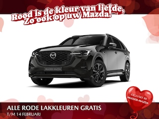 Mazda CX-80 e-Skyactiv PHEV Homura Plus - Zwart Nappa Leder | 12,3-inch TFT-kleurendisplay met bediening via centrale HMI Commander, touchscreen (voor Apple CarPlay / Android Auto™) of voice control | 12,3-inch digitale meterset | 20-inch lichtmetalen velgen, Black
