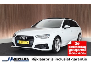 Audi A4 Avant 40 TFSI 190pk Sport S line black edition Trekhaak 360Camera Panoramadak Stoelverwarming Keyless Virtual Cockpit Navigatie