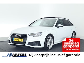 Audi A4 Avant 40 TFSI 190pk Sport S line black edition Trekhaak 360Camera Panoramadak Stoelverwarming Keyless Virtual Cockpit Navigatie