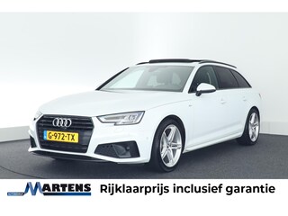 Audi A4 Avant 40 TFSI 190pk Sport S line black edition Trekhaak 360Camera Panoramadak Stoelverwarming Keyless Virtual Cockpit Navigatie