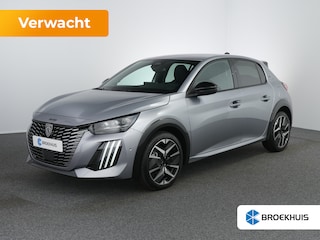 Peugeot 208 GT | Armsteunen op de voorportieren bekleed met kunstleder met groen sierstiksel (GT-Line) | Climate Control | Dashboard en deurpanelen in kunststof met carboneffect