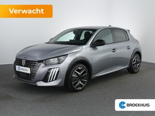 Peugeot 208 GT | Armsteunen op de voorportieren bekleed met kunstleder met groen sierstiksel (GT-Line) | Climate Control | Dashboard en deurpanelen in kunststof met carboneffect