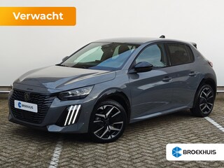 Peugeot 208 GT | Armsteunen op de voorportieren bekleed met kunstleder met groen sierstiksel (GT-Line) | Climate Control | Dashboard en deurpanelen in kunststof met carboneffect