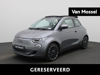 Fiat 500 500e 42 kWh La Prima | Achteruitrijcamera | Adaptive Cruise Control | Canvas Open Dak | CCS | Draadloos Opladen | Leder | Stoelverwarming |