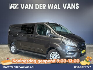 Ford Transit Custom 2.0 TDCI 170pk L2H1 Dubbele Cabine Euro6 Airco | 6-Zits | 2x zijdeur | Apple Carplay | LED | LM Velgen | Cruisecontrol Android Auto, Stoelverwarming, Verwarmde voorruit, Parkeersensoren, Sidebars