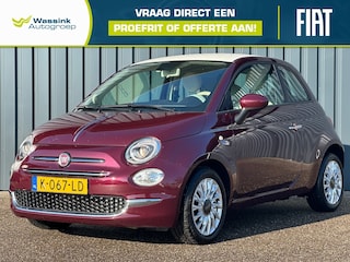 Fiat 500 1.0 70pk Hybrid Lounge I Wit Dak I Parkeersensoren I Navigatie I Cruise Control I
