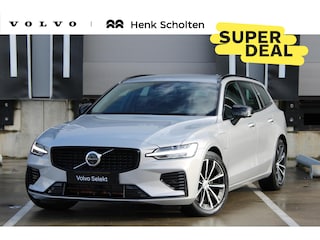 Volvo V60 T6 Plug-in hybrid AWD Plus Dark | Trekhaak | Verwarmbare voorstoelen+stuurwiel+achterbank | Premium audio by Harman Kardon | Verwarmbare voorruit | Rondom zichtcamera | 18 inch Lichtmetalen velgen |