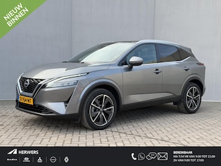 Nissan Qashqai 1.3 MHEV Xtronic Tekna / Trekhaak (1800Kg) / Fabrieksgarantie tot 2-2027 / Panoramadak / ACC / HUD / Navigatie / 360 Camera / Elektr. Stoelen / Stoel & Stuurwiel Verwarming / Elektr. Stoelen / AppleCarplay & Android Auto / LED / DAB / NAP /