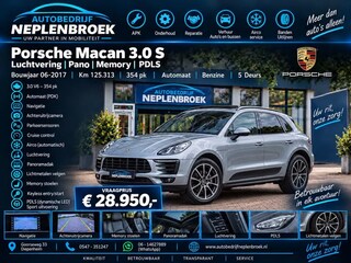 Porsche Macan 3.0 S | Luchtvering | Pano | Memory | PDLS |  06-2017 125.313 KM