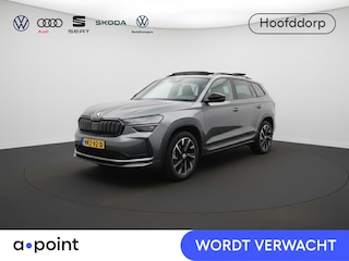 Skoda Kodiaq 1.5 TSI PHEV Sportline Business 204 pk Automaat (DSG) | Verlengde garantie | Navigatie | Panoramadak | Trekhaak (wegklapbaar) | Parkeersensoren | Achteruitrijcamera | Stoelverwarming v/a |