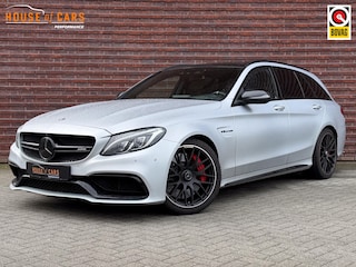 Mercedes-Benz C-klasse Estate 510pk 63S AMG |dealer onderhouden|bucket seats|driver's package|panoramadak|Burmester|head-up|memory|360 camera|carbon interieur|stoelverwarming|elek. achterklep|