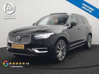 Volvo XC90 T8 Twin Engine AWD Inscription 7 Persoons Plug In Hybrid 394pk Dealer O.H. PHEV | Panodak | Adaptive Cruise | Luxe Lederen Sportstoelen Memory & Verwarmd | 360 Camera | Head Up | Harman Kardon | Apple Carplay | Blis | Virtual | Navigatie | 21"L.M |