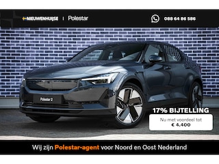 Polestar 2 Long Range Single Motor 82 kWh | Pilot pack | Adaptive Cruise Control | 360 camera | Keyless | Google Maps navigatie | Stoelverwarming | Nieuw op voorraad MY25 |