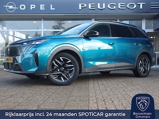 Peugeot 5008 SUV Allure Hybrid 145pk e-DCS6 Automaat, Rijklaarprijs, Navigatie 360° Camera Adaptieve Cruise control Stuurverwarming