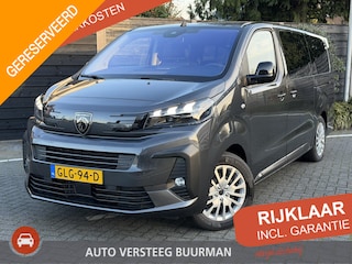 Peugeot Traveller Long 75 kWh 136PK Automaat Navigatie, Achteruitrijcamera, Adaptieve Cruise Control, Stoelverwarming, Stuurwielverwarming, Apple Carplay, Android Auto