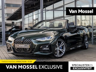 BMW 4-serie Cabrio 420i High Executive | M-SPORTPAKKET | 19 INCH | SAN REMO GRUN | NEKVERWARMING | STUURVERWARMING | STOELVERWARMING | BMW LASERLIGHT | HARMAN KARDON | STOELMEMORY | CAMERA |