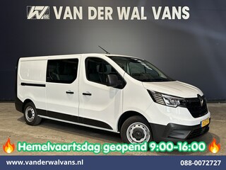 Renault Trafic 2.0 Blue dCi 131pk L2H1 Dubbele Cabine Euro6 Fabrieksgarantie Airco | 6-Zits | Apple Carplay | LED 2500kg Trekhaak, Android Auto, Cruisecontrol, Parkeersensoren, Bijrijdersbank