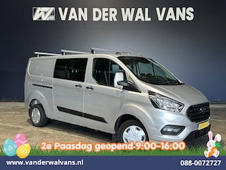 Ford Transit Custom 2.0 TDCI 131pk L2H1 Dubbele Cabine Euro6 Airco | 6-Zits | Camera | LED | 2800kg Trekhaak | Cruisecontrol Verwarmde voorruit, Android Auto, Dakdragers, Parkeersensoren