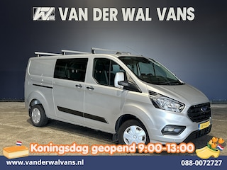 Ford Transit Custom 2.0 TDCI 131pk L2H1 Dubbele Cabine Euro6 Airco | 6-Zits | Camera | LED | 2800kg Trekhaak | Cruisecontrol Verwarmde voorruit, Android Auto, Dakdragers, Parkeersensoren