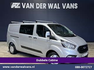 Ford Transit Custom 2.0 TDCI 131pk L2H1 Dubbele Cabine Euro6 Airco | 6-Zits | Camera | LED | 2800kg Trekhaak | Cruisecontrol Verwarmde voorruit, Android Auto, Dakdragers, Parkeersensoren