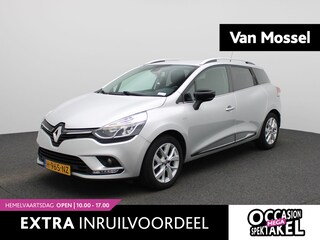 Renault Clio Estate 0.9 TCe Limited | TREKHAAK | KEYLESS | BASS REFLEX GELUIDSSYSTEEM | ACHTERUITRIJCAMERA | PARKEERSENSOREN ACHTER | BLUETOOTH | DAB RADIO | NAVIGATIE | AIRCO | CRUISE CONTROL | VERLICHTING AUTOMATISCH |